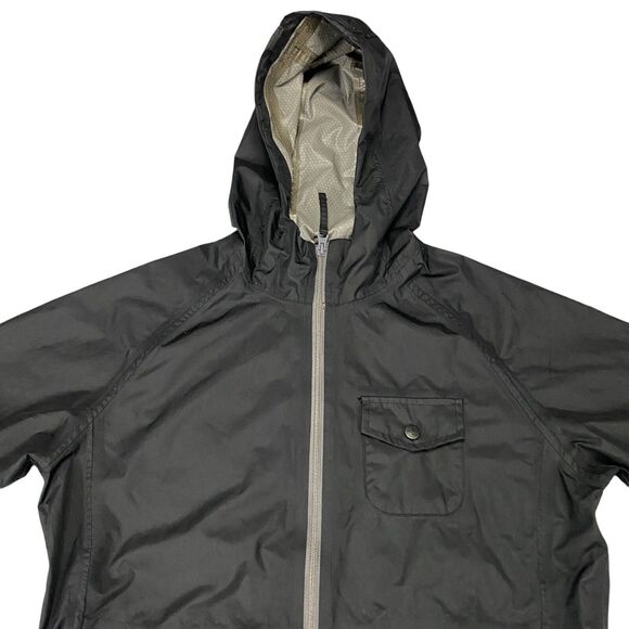 Woolrich Jacket Windbreaker Full Zip Rain Coat Hooded Women’s Small Black - Picture 15 of 16